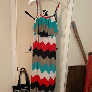 Chevron maxi dress